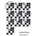 Schwarz-weiße Marmormuster Fliesenaufkleber 10x10cm Set mit 10 Stück für Wanddeko - 10*10cm*10pcs/msc077 Druck