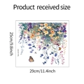 Tableau des tailles détaillé pour sticker mural fleurs et papillons modèle fun-m101 - Fleurs Sauvages Violet Orange Jaune Rose (fun-m101) / 25*29cm