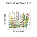 Dimensions détaillées du sticker mural toilettes fleurs aquarelle fun-m102 29x25cm - Fleurs Sauvages Douces Style Aquarelle (fun-m102) / 25*29cm