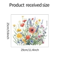 Détail montrant les dimensions 29x25cm des stickers muraux fleurs à l'aquarelle - Mélange Coloré Coquelicot Marguerite (fun-m103) / 25*29cm