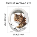 3D-Katzen-Wandtattoo Abmessungen von 29x25cm für die Badezimmer-Wanddekoration zu Hause - 25*29CM(fun-m131)