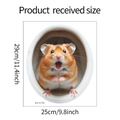 3D Eichhörnchen Wandtattoo Maßtabelle 25x29cm für Bad Deko Modell fun-m133 - 25*29CM (fun-m133)