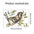 Dimensions du sticker mural paresseux avec branche d'arbre aquarelle pour enfants - 40*60CM/fun-e78