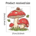 Detalle de las dimensiones de las pegatinas decorativas de setas y caracol para baño - 27*29CM/fun-m145