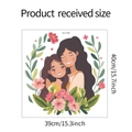 Detailed view of cartoon mother and daughter wall sticker with dimensions 39x40cm - 39*40cm (fun-f145)