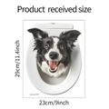 Specifiche dimensionali per adesivo murale 3D cane Border Collie di 23cm per 29cm - Stile Border Collie (fun-m137) / 23*29cm