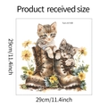 Detailed size view of decorative cat in shoes sticker showing 29cm dimensions - Cat In Boots (fun-m148) / 22x29cm