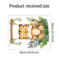 Cartoon tiger on swing wall sticker dimensions showing 40x50cm product size layout - 40*50CM/fun-f160