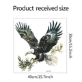 Détail du sticker mural aigle avec dimensions 40cm x 39cm pour décoration intérieure - Style Aigle l'Aquarelle (fun-f151)