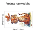 Pegatina de pared de tigre y pájaro animados, medidas de 60 cm x 35 cm detalladas - Tigre Pájaro Dibujos Animados (fun-g14) / 35*60cm