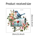Specifiche dettagliate delle dimensioni per l'adesivo da parete 29x29cm con uccello - 29x29cm (fun-f167)