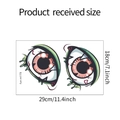 Detalle de pegatinas de ojos de monstruo para Halloween dimensiones 29cm x 18cm fondo blanco - Estilo Ojo Grande Monstruo Verde (fun-m179) / 18*29CM