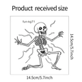 Schema dimensioni per adesivo da parete teschio e fulmini di 14,5 cm x 14,5 cm - Stile Teschio Elettroshock Accovacciato (fun-kg71) / 14.5*14.5cm