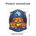 Detail view of 29x35cm Halloween pumpkin wall sticker with bat and moon design - Pumpkin Dead Tree Bat (fun-m172)