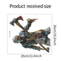 Pegatina de pared hacha zombie de Halloween con medidas 29cm x 26cm para hogar - 26*29CM/fun-m165