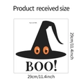 Größenangaben für Halloween Hexenhut und BOO! Text Toiletten Wandaufkleber Dekoration - 29x29cm
