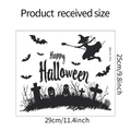Detail of Halloween toilet sticker with witch and bat motifs measuring 29x25cm - 25*29cm