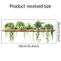 Größenangaben für grüne Blatt-Wandaufkleber mit den Maßen 39 cm mal 90 cm - 39cmx90cm (fun-h3)
