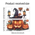 Halloween Wandaufkleber Set mit Kürbissen und Fledermäusen auf weißem Hintergrund Layout - 30*60CM*2PCS/fun-b58