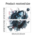 Tabella taglie dettagliata per adesivi murali 3D Halloween con grafica zombie spaventosa - 30x60cm (fun-b56)