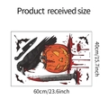 Gedetailleerde bladindeling Halloween muurstickers met kraaien, pompoenen en bloedige messen - 40*60CM/fun-e105