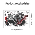 Detailed dimension guide for skateboard skull wall sticker measuring 60cm by 40cm - 40*60CM(fun-e100)