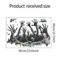 Detail van het 60x40cm vel Halloween muurstickers met een eng zombie hand ontwerp - 40x60cm
