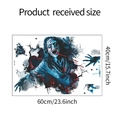 Detailed wall sticker layout of horror ghost emerging from wall, 60cm x 40cm size specs - 40*60CM/fun-e96