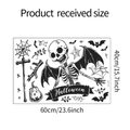 Detailed dimensions of Halloween skull and pumpkin wall stickers measuring 60x40cm - 40*60CM (fun-e107)