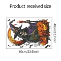 Dettaglio dell'adesivo murale Halloween 60x40cm con teschio stregone, zucche e pipistrelli - 40*60CM/fun-e98