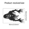 Detailed dimensions of 60x40cm black ghost wall sticker for Halloween decor - 40*60CM/fun-e110