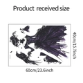 Detailed sheet dimensions for Gothic Queen and Raven self-adhesive wall art sticker - Gothic Queen With Crow (fun-e112)