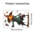 Detalles del tamaño del adhesivo de pared de espantapájaros de Halloween de 60cm por 40cm - Espantapájaros con Cabeza de Calabaza (fun-e118) / 40*60CM(fun-e118)