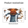 Halloween Kürbis Vogelscheuche Wandsticker Layout mit 60x40cm Abmessungen - Kürbis Vogelscheuche Stil (fun-e119) / Standardtyp
