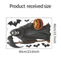 Halloween wall sticker layout featuring grim reaper and bats with dimensions 40x60cm - 40x60cm