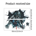 3D horror muursticker detail met productafmetingen en griezelig vrouwelijk spookontwerp - 25*60cm*2pcs/fun-f175