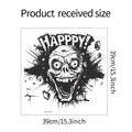 Halloween Totenkopf Wandaufkleber mit Zombie-Motiv und Maßen 39x39cm für die Dekoration - 39*39CM (fun-f179)
