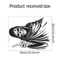 Gruseliger Skelett-Wandaufkleber Produktmaße 50x39cm und Artikelnummer fun-f180 Details - Sensenmann Silhouette (fun-f180) / 39x50cm