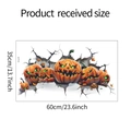 Maßangaben für 3D Halloween Wandtattoo mit Kürbis-Motiv und Mauerdurchbruch 60x35cm - Kürbis Zerbrochene Wand Stil (fun-g16)