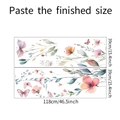 Medidas detalladas de las láminas de vinilos decorativos de flores y mariposas acuarela - 39cmx118cm (2 Piezas)(fun-L085)