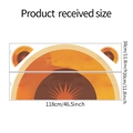 Detaillierte Maßangaben für warme Halbkreis-Sonnenwandaufkleber in der Größe 118x60cm - 30x118cm (fun-L025 Milchweiß)