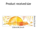 Dettaglio dell'adesivo murale sole e nuvole acquerello con dimensioni prodotto 118x39cm - 39*118CM/fun-L027