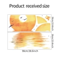 Detail view of the 98cm sunset beach wall sticker showing received layout and size specs - 39*98cm