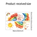 Dimensiones detalladas de los vinilos de pared arcoíris acuarela de 35x98cm - Arcoíris Sol Acuarela (fun-L031)