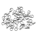 Detailed view of silver zinc alloy lobster claw clasps for DIY jewelry making sets - Gunmetal