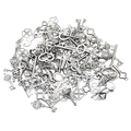 Mix of 100g vintage alloy key pendants in antique silver for DIY jewelry making - Gunmetal