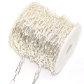 Silver paperclip link chain spool for DIY jewelry making and fashion accessories - 14*6mm Per Link / Silver