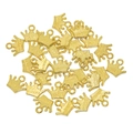 Golden alloy crown pendants with princess engraving for DIY jewelry making and crafts - Imitation Gold Color / 13*11mm / 0.7g