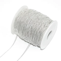Silver bead chain for DIY jewelry making wound on a white plastic spool - 3.0mm / Bright Silver