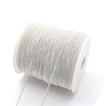 Catena in ferro argento su rotolo per creazione gioielli fai da te collane e bracciali 3x4mm - Diametro del filo 0,6 / 3*2mm per maglia / Argento lucido